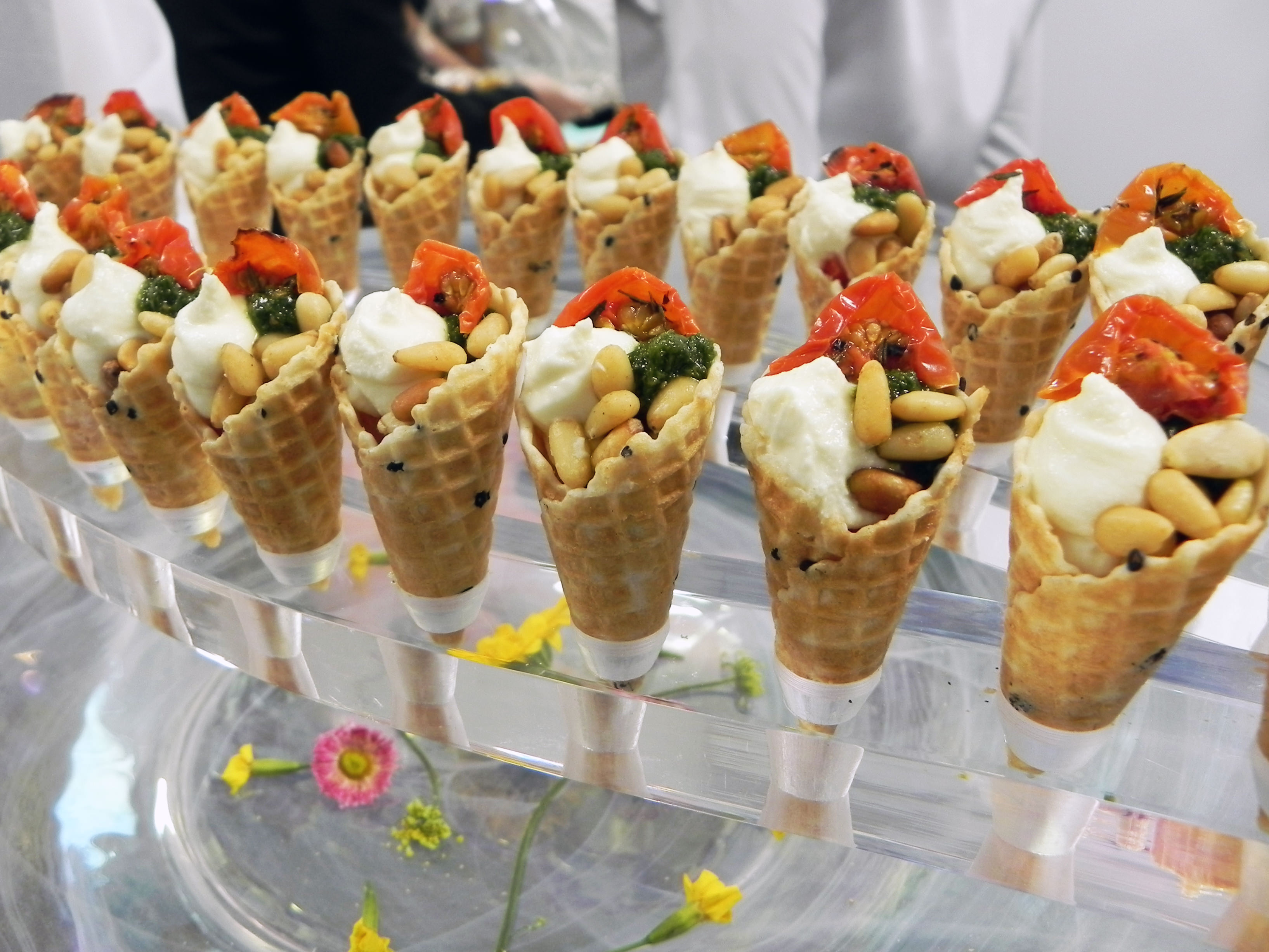 Caprini Goat's Cheese Canapes at Victoria Gate Launch