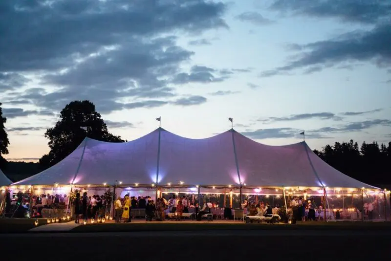 Dine marquees | Sailcloth Tent Wedding | Marquee Wedding | Shades Canvas