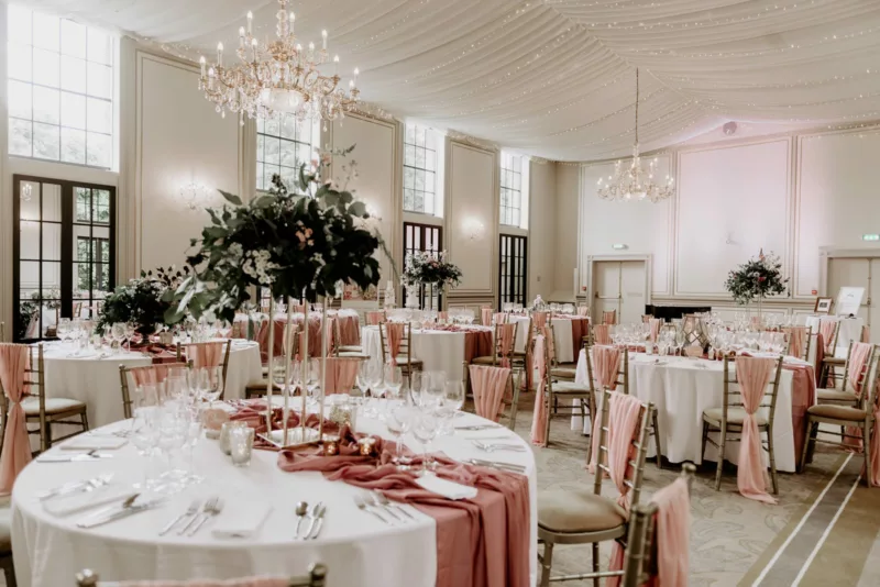 Dine Venues | Rise Hall | Summer wedding in Yorkshire | Stately home wedding venue | White wedding | Confetti